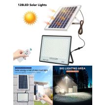 Luci Solari LED da Esterno per Giardino, Riflettore per Edifici, Lampada Impermeabile IP67, Faretto, Illuminazione di Emergenza, Lampada da Parete