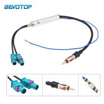 Autoradio-Antenne AM/FM Audio Radio Signalverstärker Dual Fakra zu DIN RF Radio Antenne Antennenadapterkabel für VW Audi Skoda