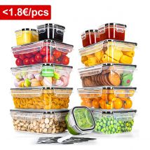 Contenedores de almacenamiento de alimentos con tapas, recipientes para congelador, fiambrera, 26 piezas (13 recipientes, 13 tapas), 8x1000 ml y 5x140 ml