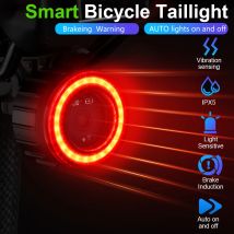 Nuova luce di rilevamento del freno automatico intelligente per bicicletta LED impermeabile ricarica fanale posteriore per bicicletta luce posteriore per bici avvisa fanale posteriore per bicicletta