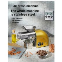 Intelligent Oil Press Automatic Household Stainless Steel Hot Cold Oil Extraction Machine Temperature Control Sesame Oil Peanut