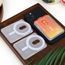 Magnetic Cellphone Wallet Holder Card Bag Detachable Transparent Cards Sleeve Case For Magsafe iPhone 17 Samsung Xiaomi