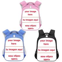 Passen Sie Ihr Bild an, Logo-Namen-Rucksack, 35,6 cm, Cartoon-Kindergarten-Rucksäcke, Jungen, Mädchen, Kinder, Schultaschen, Kinder-Büchertasche, Geschenk