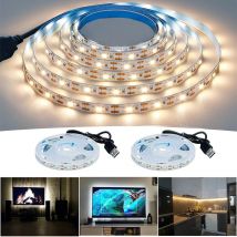 2–5 m DC 5 V USB-LED-Streifen, 2835, weiß, warmweiß, LED-Streifen, TV-Hintergrundbeleuchtung, Klebeband, Heimdekoration, Lampe, LED-Lichterkette