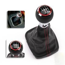6 oder 5 Gang Red Line Manual Stick Leder Schalthebelknopfmanschette für Audi A3 S3 8P 2003-2013
