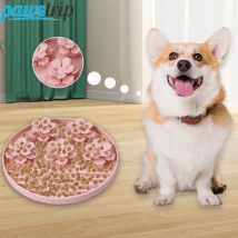Silikon Pet Slow Feeder Matte Runde Hund Lecken Matte mit Saugnäpfen Anti-würgen Pet Snuffle Matten Welpen Fütterung Gerichte pet Suppl