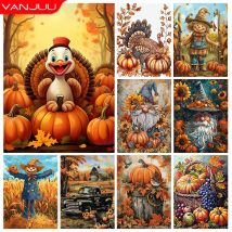 Kürbis 5D Diamant Malerei Kit Herbst Landschaft Diamant Stickerei voller Diamant Mosaik Strass Kunst Bild DIY Halloween Dekor