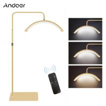 Lampada da comodino a mezzaluna 36W Lampada da pavimento a LED per video Luce di riempimento 3200K-5600K Dimmerabile con supporto per telefono Telecomando