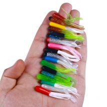 Wondersee 50PCS Weiche Köder Hohl Rohr Angeln Locken 50mm 0,8g Barsch Forelle Mörder Silica Künstliche Köder wobbler Karpfen Swimbait