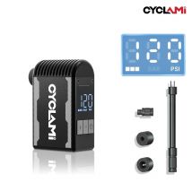 CYCLAMI A2S Przenośna Elektryczna Pompka Rowerowa ze Stopu Aluminium 120PSI 500mAh Mini Szybka Kompresor Powietrza do Rowerów Szosowych MTB, Zaworów Schrader i Presta
