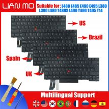 Für Lenovo E480 E485 E490 L380 L390 T480S T490 T495 R480 Tastatur US/UK/Spanisch/Brasilien/Russisch/Portugal/Koreanisch/Deutsch/Hebräisch