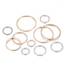 20-50 teile/los 8-40mm Metall Runde Geschlossen Ringe Ohrring Hoops Drähte Anschlüsse Für DIY Halskette Schmuck, die Entdeckungen Zubehör