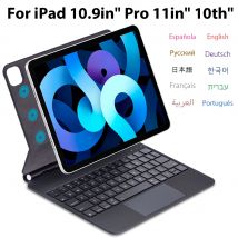 Dla Ipad etui na klawiaturę dla Ipad 10 11 cali 12.9 cala magnetyczna magiczna klawiatura podświetlana bezprzewodowa klawiatura Bluetooth akcesoria do Ipad
