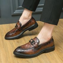Leder Loafer Bean Schuhe British Business Casual Slip-On Lederschuhe für Männer atmungsaktive junge Friseur formelle Männer