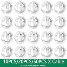 10-50PCS 2A TPE USB A Type C Fast Charging Data Cables For Samsung Galaxy S8 Huawei Xiaomi LG Mobile Phone USB-C Quick Cord 2m