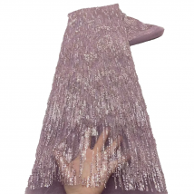 2025 afrikanische Nigeria Hohe Qualität Pailletten Tüll Spitze Stoff Stickerei Hochzeit Party Guipure Kleid Perlen Stein 5 Yards