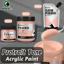 1 Stück Marie's Protrait Tone Acrylfarbe, 100/300 ml (3,38 oz/10,1 oz) für Stein, Holz, Kunsthandwerk, Leinwand, Glas für Künstler und Erwachsene