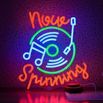 Neonschild mit Musikaufzeichnung, dimmbar, Musik-Lichtschilder, Wanddekoration für Plattengeschäfte, Live-Musik, Bar, Party, Studio, Bühnentanz, Geburtstag