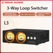 Douk audio l3 3-Kanal-Loop-Umschaltbox 1(3)-in-3(1)-out-Wahlschalter Dual-Vu-Meter-Display-Stereo-Splitter mit ir-Fernbedienung