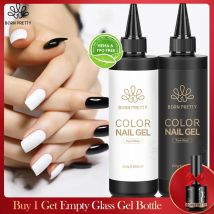 BORN PRETTY HEMA TPO FREE 250g Black White Gel Nail Polish Varnis Semi Permanent Nail Design Manicure Salon Nail Supplies