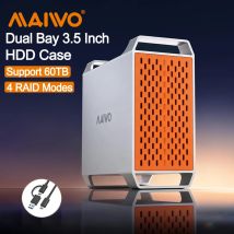 MAIWO 2 Bay HDD Docking Station SATA To USB Type-C Hard Drive Enclosure for 2.5/3.5 Inch Hard Drive Case with 4 RAID Modes Case