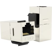 ZoeRax CAT7 Keystone Jack Inline Coupler Sheilded RJ45 8P8C Connector Cat6/Cat5e 10Gbps for Ethernet LAN Cable Extender Adapter