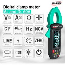 268B Digital Clamp Meter 60A 1000V AC DC Strom Zange True RMS Clamp Amperemeter Voltmeter Diode Temperatur Kapazität tester