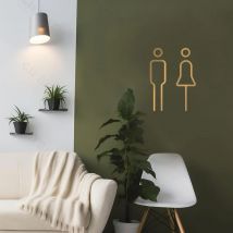 Schwarz Gold Farbe Toilette Zeichen Platte Messing Waschraum Tür Wand Label Aufkleber Wc Halter Beschilderung Bord