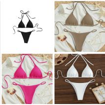 2026 Neues Bikini-Set mit Polsterung, Strand-Triangel-Bademode für Damen XS-XL, Maio Biquinis, Badeanzug, Tankini, Badpak, Dames, Mujer, купаль