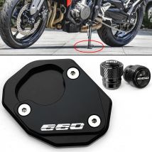 Per TRIUMPH Trident 660 Daytona 660 2021- 2023 2024 CNC Accessori Cavalletto laterale per moto Cuscinetti di supporto estesi 660 tappi valvole