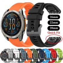 Cinturino in silicone Quick Fit 26mm 22mm 20mm per Garmin Fenix 8/Tactix 8/Enduro3/Fenix E 7X 6X Bracciale Band Forerunner 965/955 Cintura