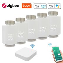 Tuya Smart Home Zigbee 3,0 Thermostatventil Zigbee Thermostat Smart Thermostat Ventil Kopf Hub Alexa Google Hause