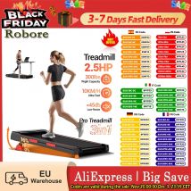 Bieżnia Robore S17 Walking Pad, prędkość do 10 km/h, skośność 15%, potrójne amortyzowanie, cichy silnik 2,5 KM, maksymalne obciążenie 136 kg