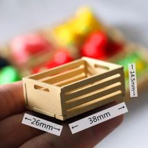 3Pcs 1/12 Dollhouse Miniature Mini Wooden Fruit Frame For 1:12 Dollhouse