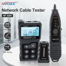 NOYAFA NF-8209 Tester per cavi di rete Localizzatore di cavi Ethernet Poe Checker Display LCD Misura lunghezza Wiremap Tester Strumenti di rete