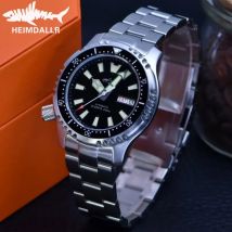 HEIMDALLR 200M Wasserdichte Vintage Taucheruhr Mechanische Herrenuhren Saphirglas C3 Super Leuchtendes NH36A Automatikwerk