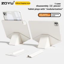 ZOYU per iPad 10/11a custodia con staffa per aumentare l'altezza, cover magnetica trasparente rimovibile iPad Pro 11 12.9 13 Air 4/5th mini 6/7