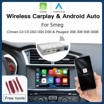 Drahtloser Carplay-Adapter Android Auto für Peugeot & Citroen SMEG 208 308 508 3008 & C4 DS3 DS5 Unterstützung Rückfahrkamera-Box