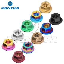 Wanyifa Titanmutter M5 M6 M8 M10 M12 M14 M16 DIN6923 Flansch Sechskantmutter für Fahrrad Motorrad Auto