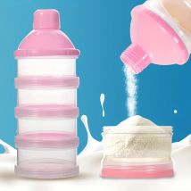 MAMIJOY Baby Milchpulver Box Große Kapazität Mehrschichtige Nahrungsergänzungsbox Unabhängige 5-Gitter geschichtete Milchpulverbox NFH03