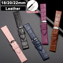 Weiches Leder-Uhrenarmband für Seiko-Armbänder für Omega-Handgelenk, Männer und Frauen, Ersatz für Armband-Zubehör, Gürtel mit Werkzeugen, 20 mm, 18 mm, 22 mm