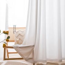 350 cm/400 cm/500 cm extrahohe transparente Vorhänge für Wohnzimmer, nicht durchsichtige weiße Sichtschutz-Lichtfiltervorhänge
