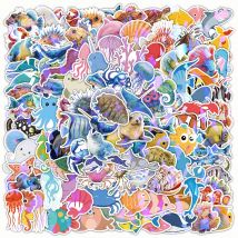 10/50/100/200 stücke Lustige Cartoon Marine Leben Aufkleber Aufkleber DIY Laptop Telefon Kühlschrank Wasserdichte Dekoration Aufkleber kinder Spielzeug