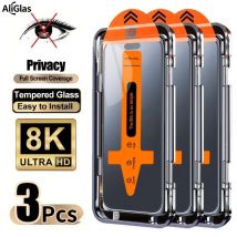 3 pezzi protezione schermo in vetro temperato anti-peeping per iPhone 17 16 15 14 13 12 11 Pro Max 16e Air X XR XS Max 16 15Plus vetro