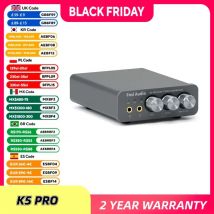 Fosi Audio K5 PRO Gaming USB DAC con micrófono amplificador de auriculares Mini decodificador de Audio para PS5 altavoces activos alimentados por escritorio