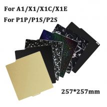 For Bambu Lab P2S Build Plate P1S A1 X1C Pei Texture 257x257 H1H PEY Peo Sheet Spring Steel For Bambulabs X1 Carbon Bambulab P1P