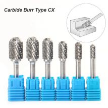 Frez rotacyjny z węglika wolframu, styl C, kulista końcówka, cylinder, trzpień 6 mm 1/4 cala, narzędzia do rzeźbienia w formach, frez jednostronny do metalu