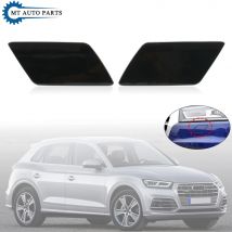 MTAP Front Bumper Headlight Headlamp Washer Nozzle Cover For Audi Q5 2018 2019 2020 Head Light Water Spray Jet Cap Unpainted
