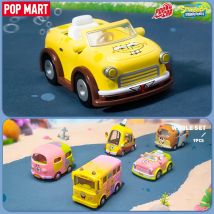 POP MART SpongeBob samochód zwiedzający seria pojazdów tajemnicze pudełko 1PC/9PCS pudełko z niespodzianką POPMART samochód zabawkowy