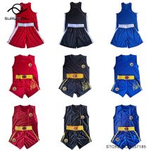 Muay Thai Shorts Schnell trocknende Boxkleidung Männer Frauen Kinder Sanda Wushu Uniform Gym Kampfsport MMA Anzug Boxen Shorts und Weste